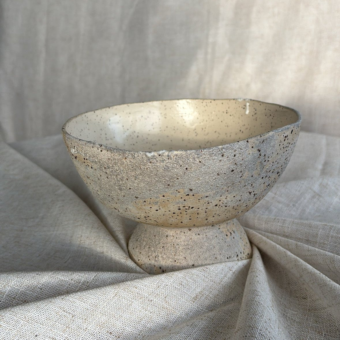 Cuenco Crema con Texura blanca