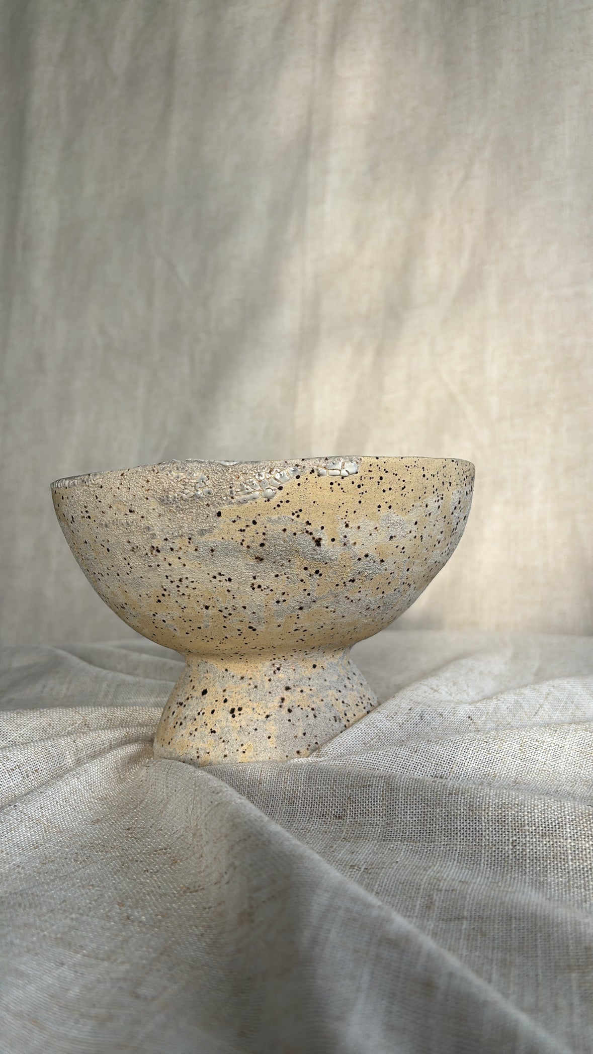 Cuenco Crema con Texura blanca