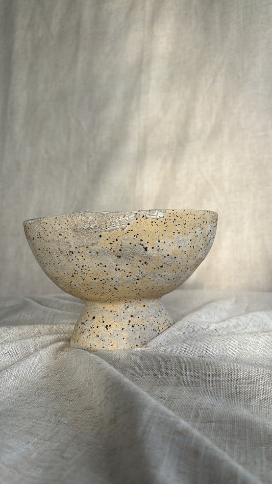 Cuenco Crema con Texura blanca