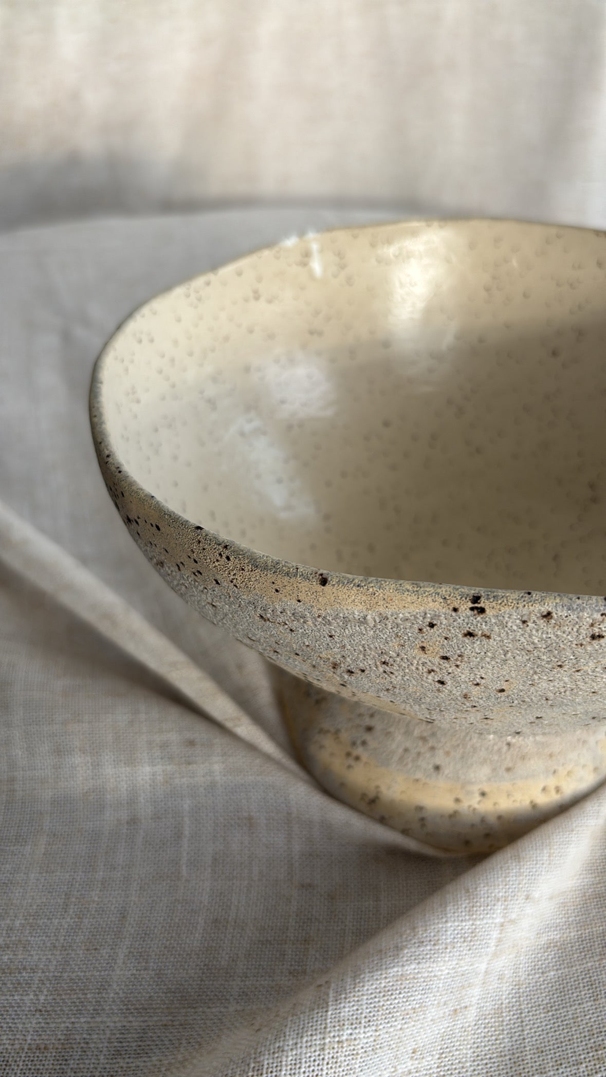 Cuenco Crema con Texura blanca