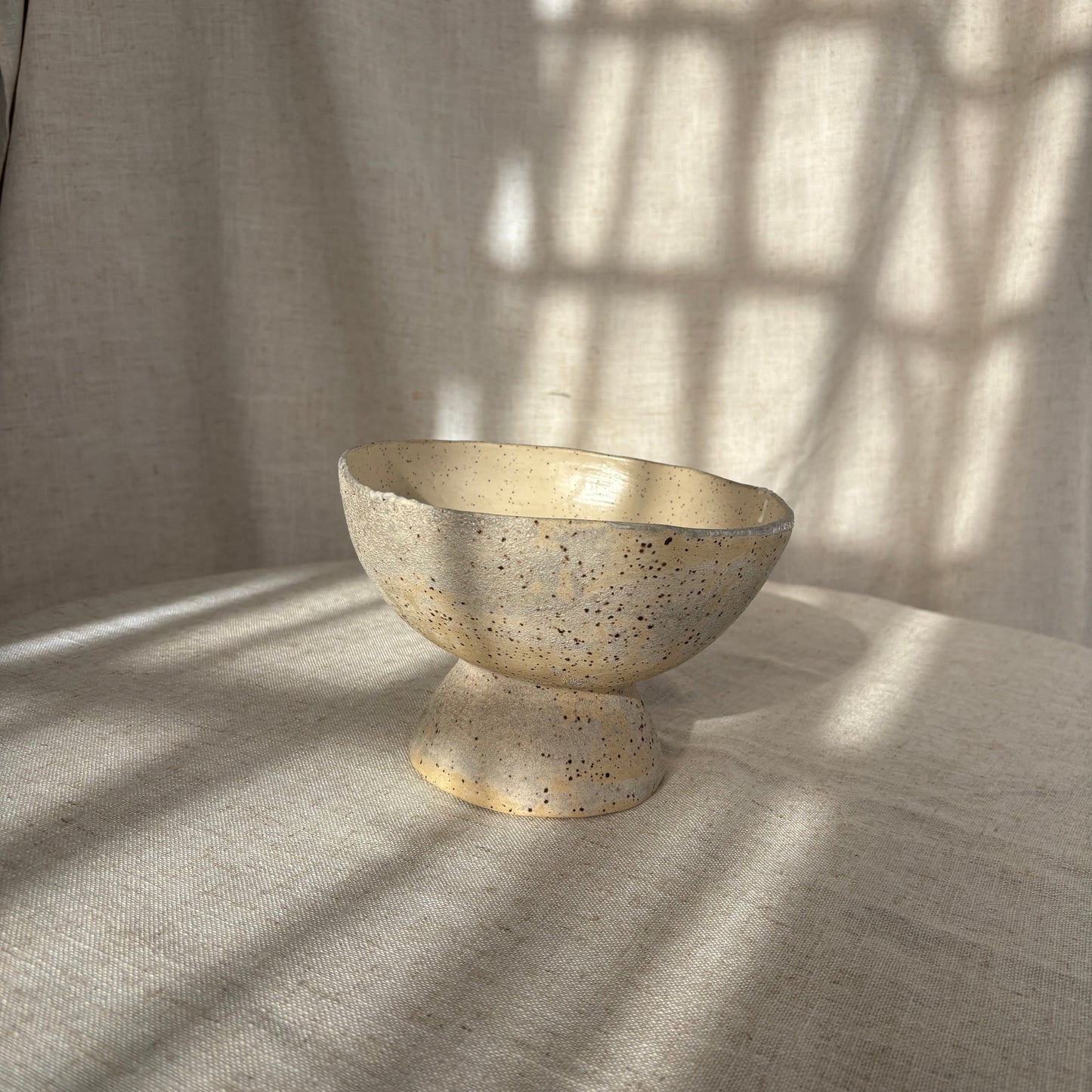 Cuenco Crema con Texura blanca